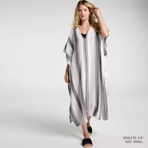 Calia Women's Cascaded Caftan Swim Cover Size XS/S UPF 50+ NWT